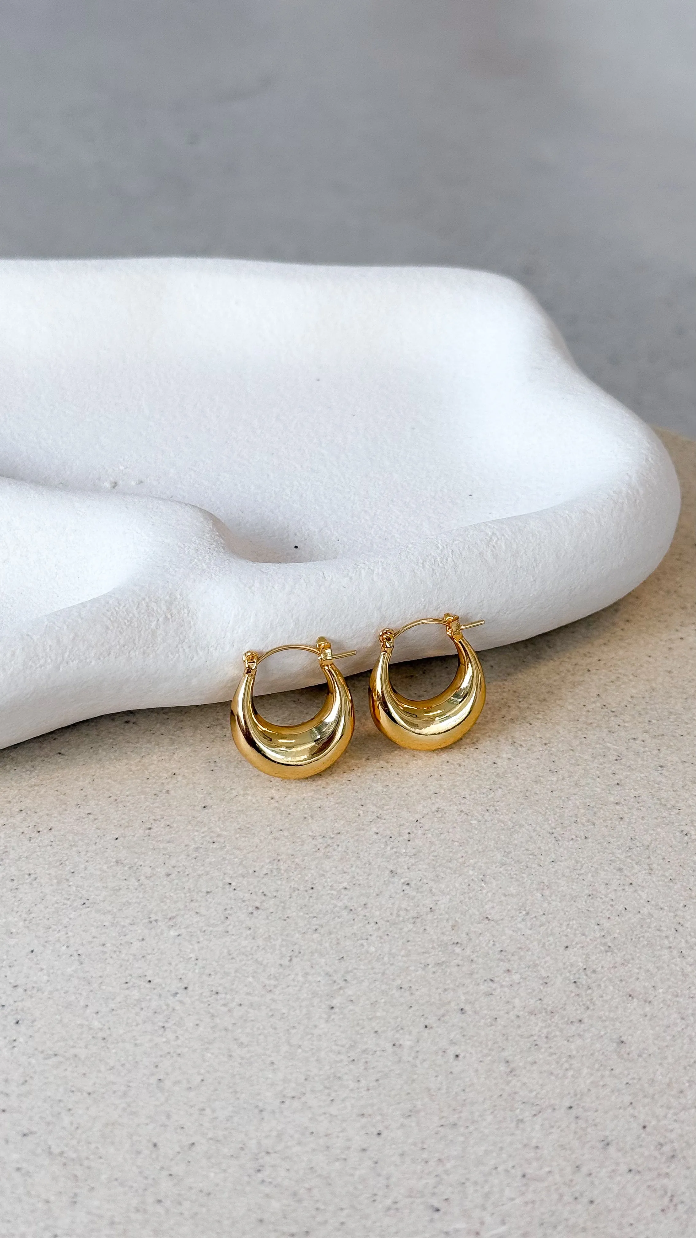 Varana Hoop Earrings - Gold sold by Billy J product image thumbnail 4