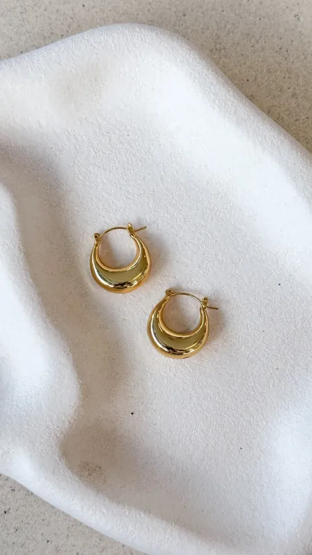 Varana Hoop Earrings - Gold sold by Billy J