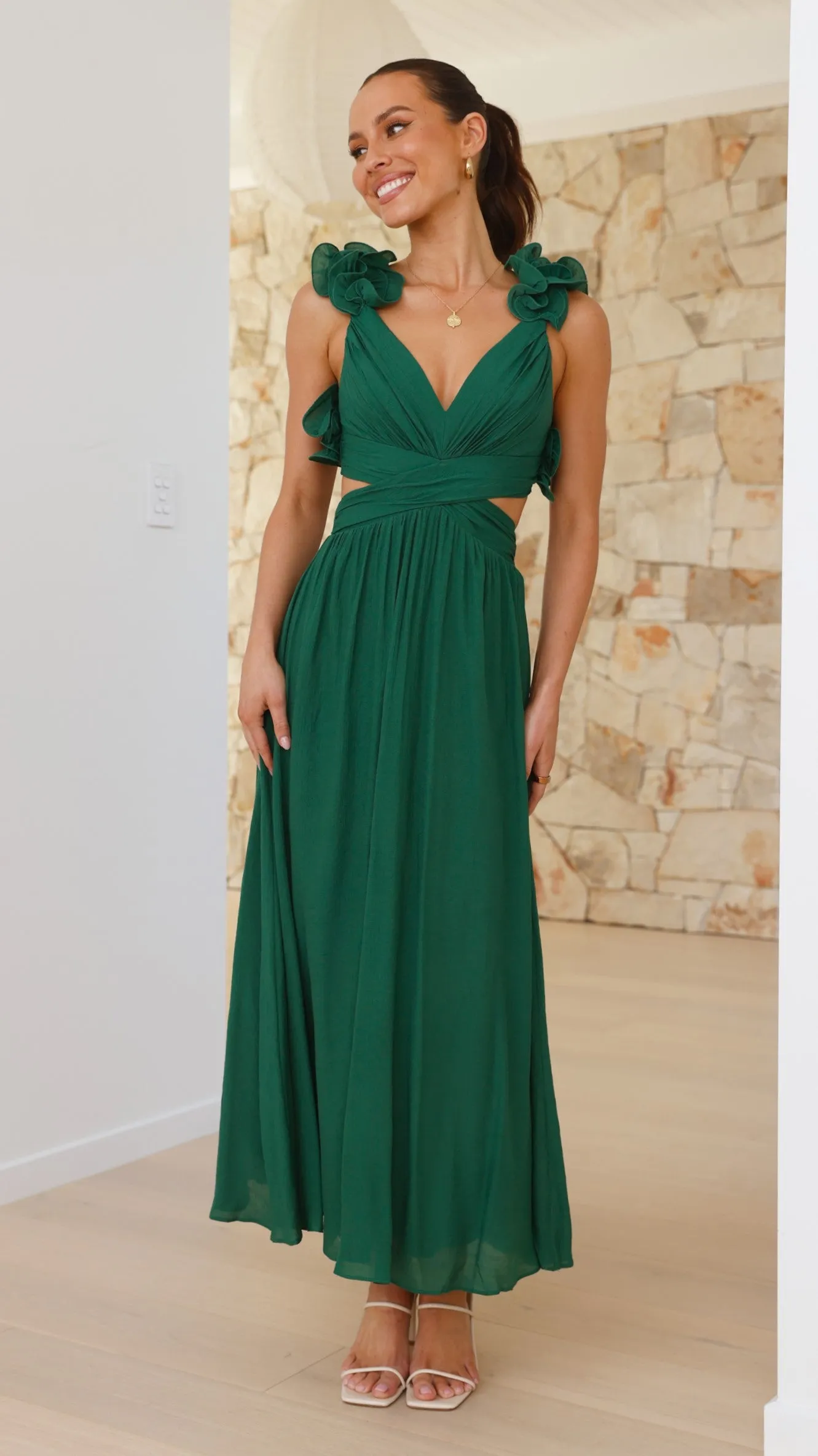 Galilhai Maxi Dress - Forest Green sold by Billy J product image thumbnail 5