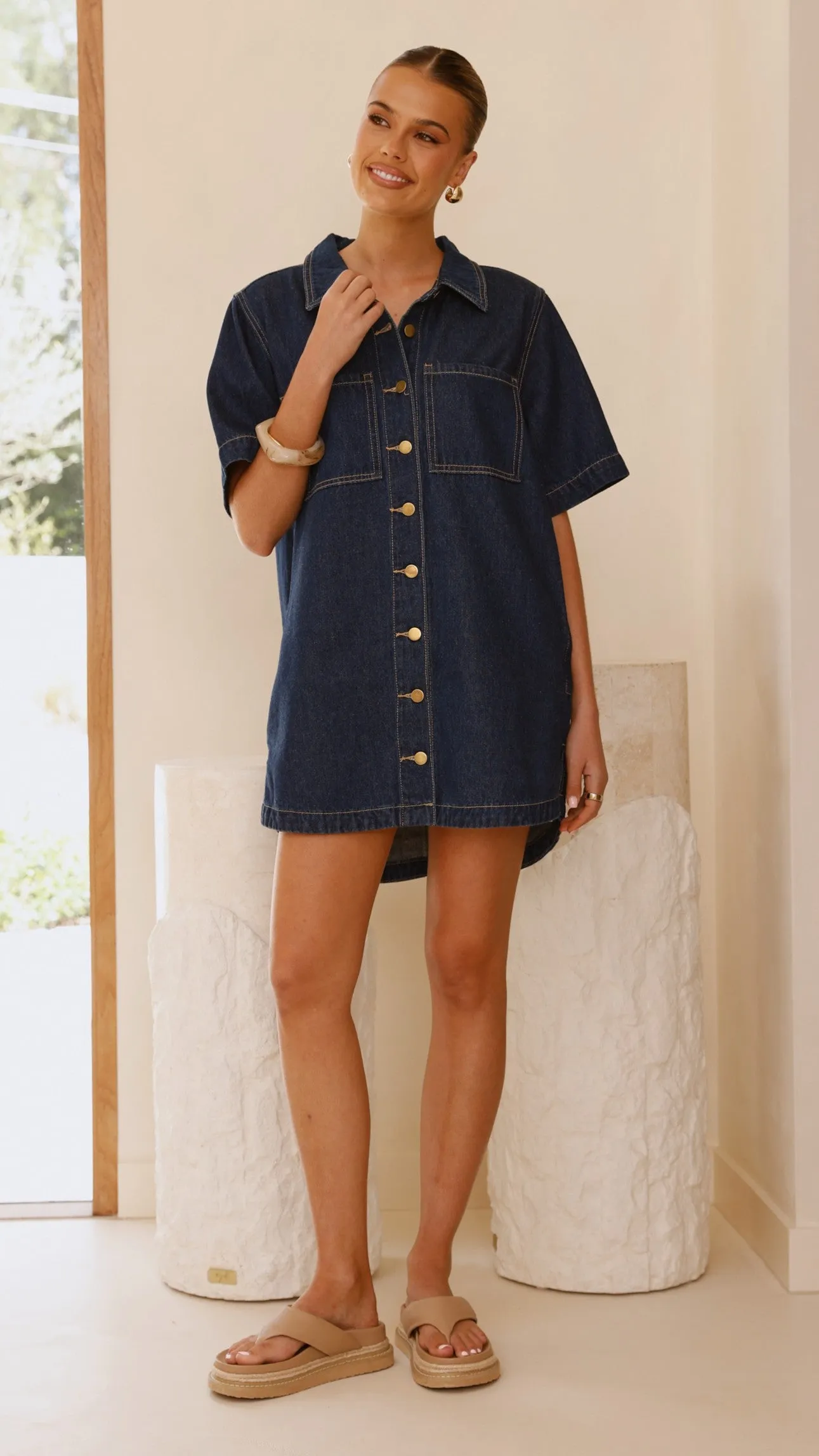 Rayna Denim Mini Dress - Indigo sold by Billy J product image thumbnail 4