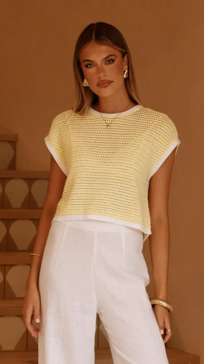 Shoreline Crochet Top - Yellow sold by Billy J product image thumbnail 4