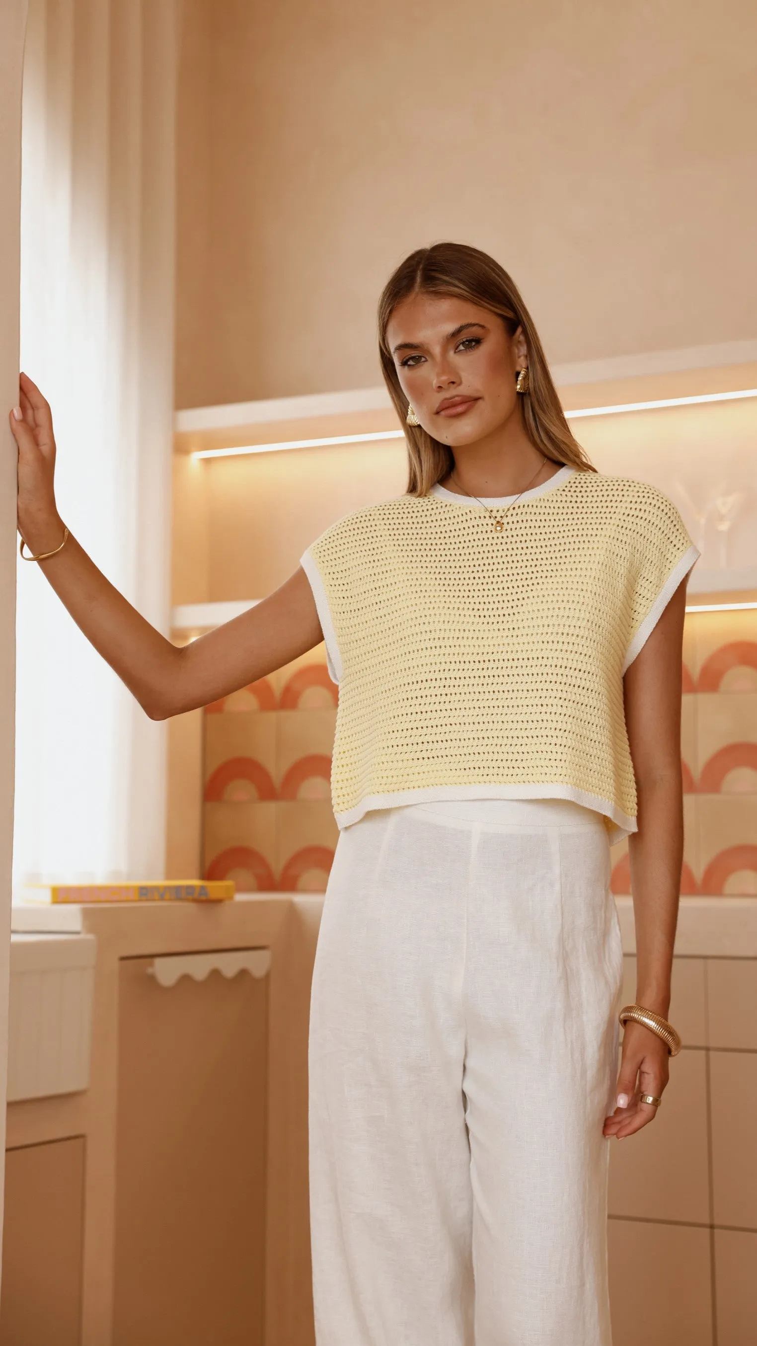 Shoreline Crochet Top - Yellow sold by Billy J product image thumbnail 5