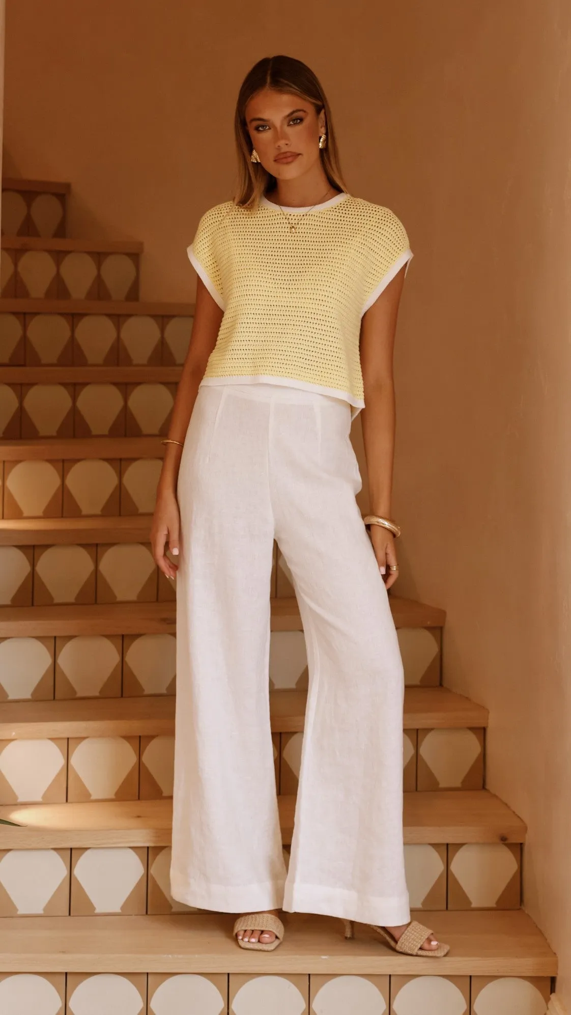 Shoreline Crochet Top - Yellow sold by Billy J