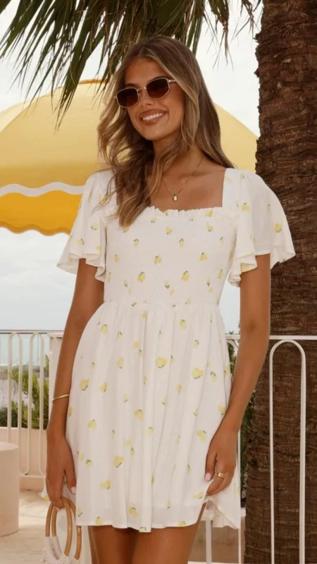 Molly Mini Dress - Limone sold by Billy J