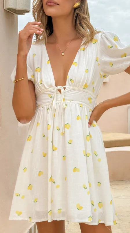 Lottie Mini Dress - Limone sold by Billy J