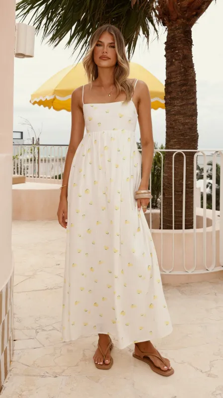 Bronnie Maxi Dress - Limone sold by Billy J
