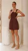 Hilarie Mini Dress - Brown sold by Billy J