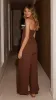 Kailani Strapless Top and Pants Set - Chocolate sold by Billy J