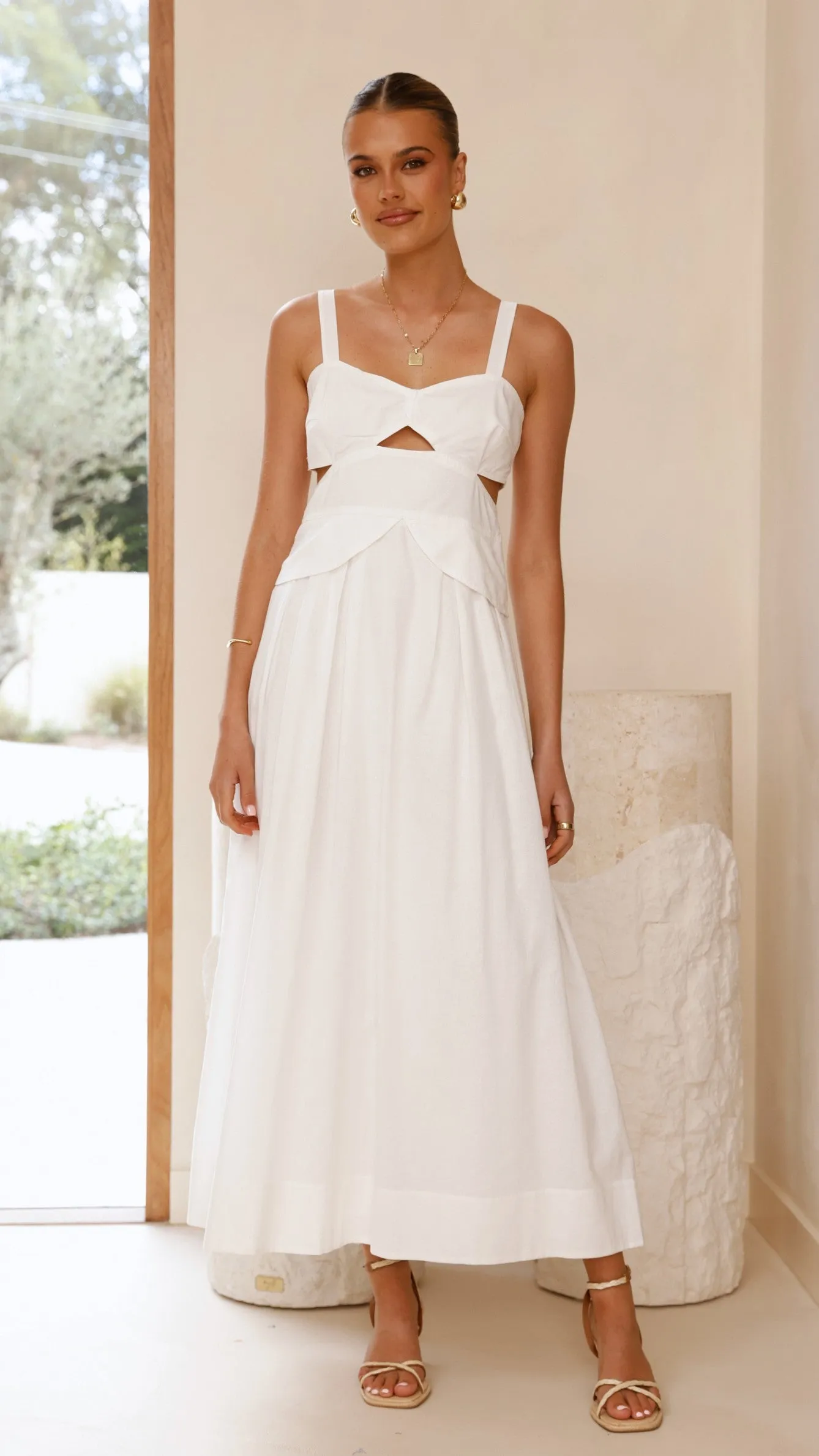 Harleigh Maxi Dress - White sold by Billy J product image thumbnail 5