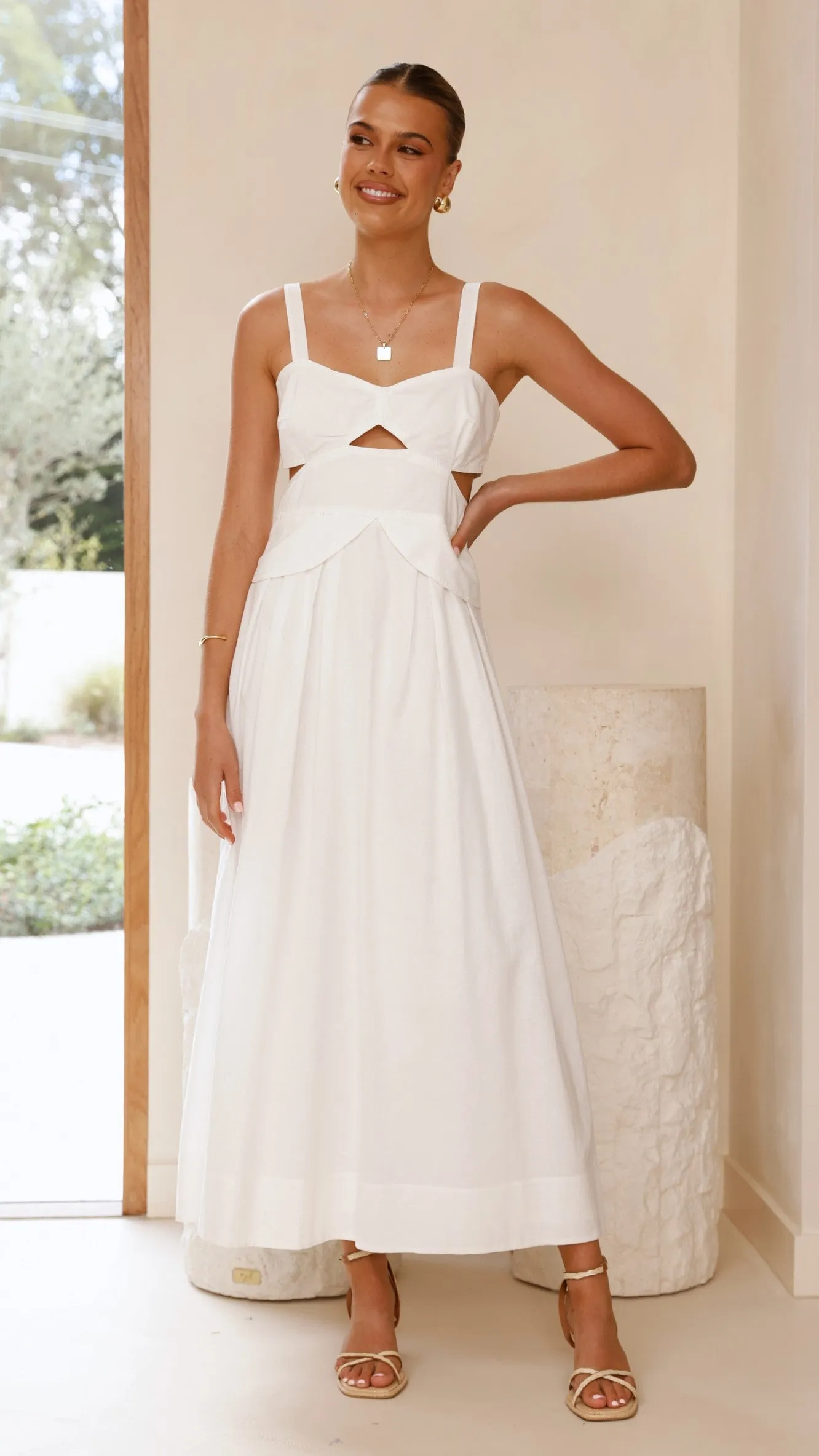 Harleigh Maxi Dress - White sold by Billy J