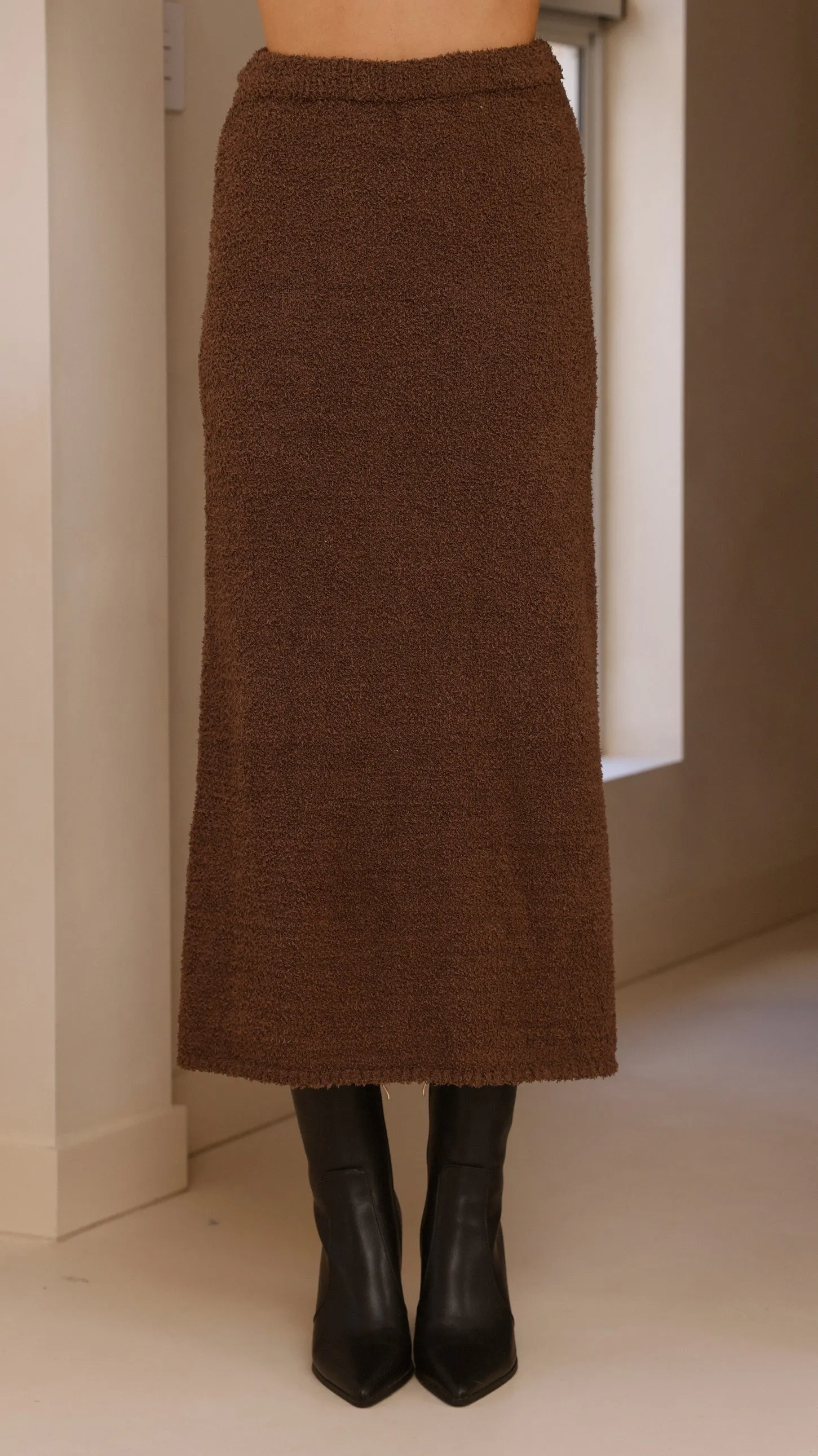 Cohen Knit Midi Skirt - Chocolate sold by Billy J product image thumbnail 2