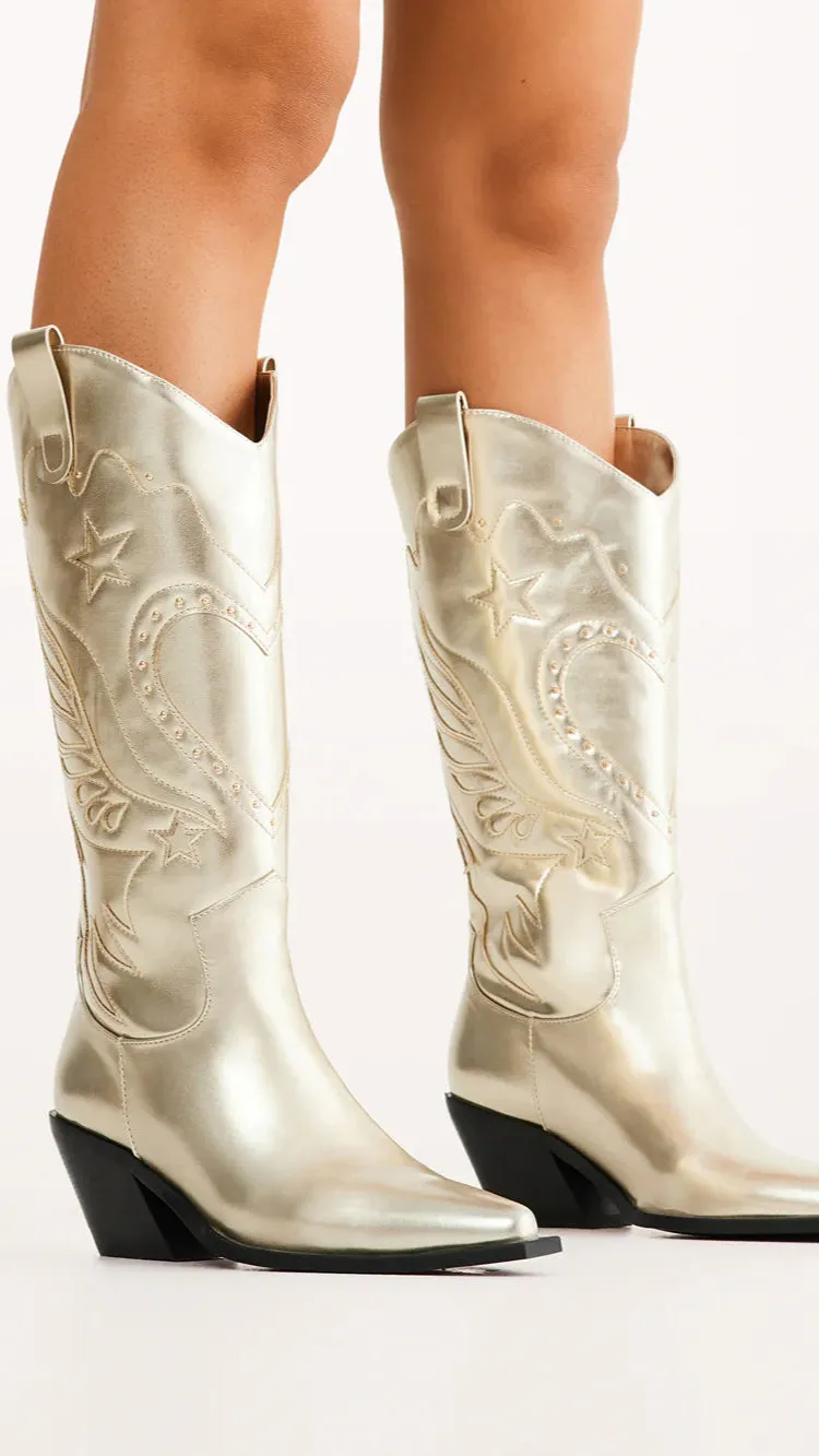 Everlyn Boots - Gold Metallic sold by Billy J product image thumbnail 5
