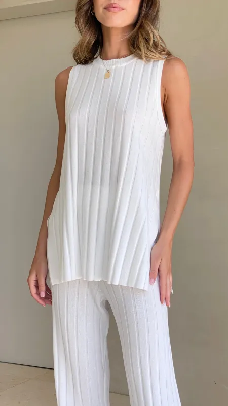 Megan Knit Top - White sold by Billy J