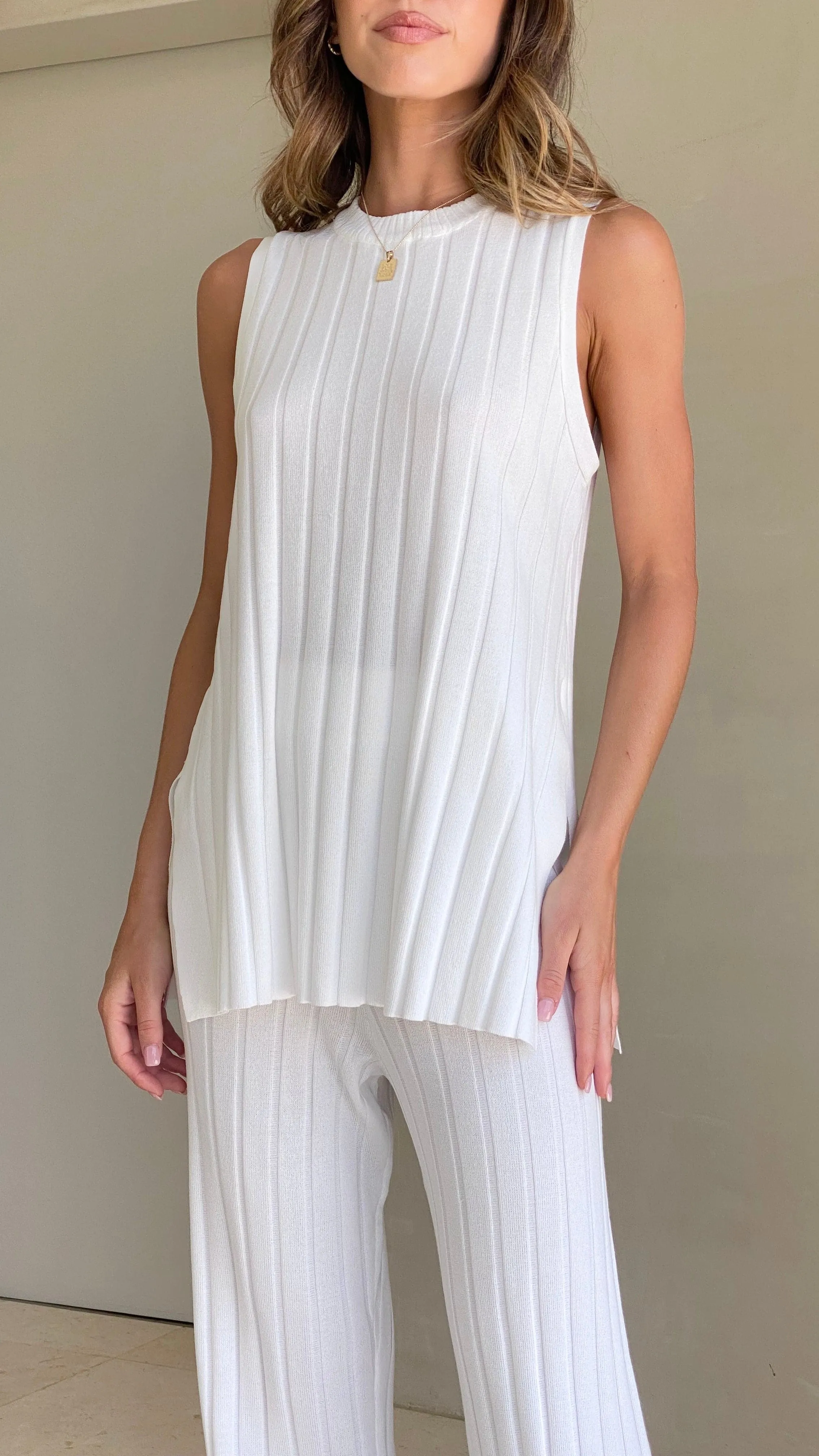 Megan Knit Top - White sold by Billy J