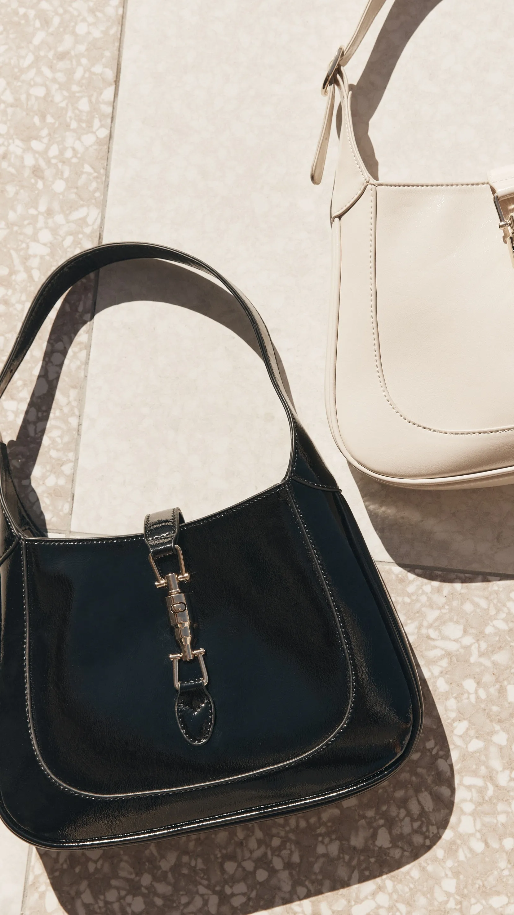 Alix Shoulder Bag - Black Crinkle Patent sold by Billy J product image thumbnail 2