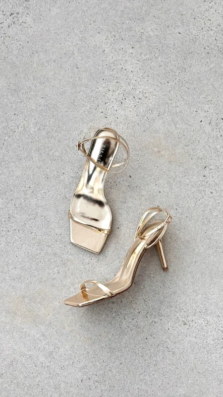 Umaira Heel - Gold Metallic sold by Billy J