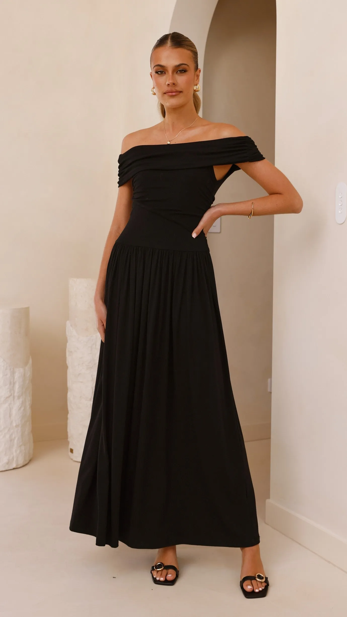 Manalla Maxi Dress - Black sold by Billy J
