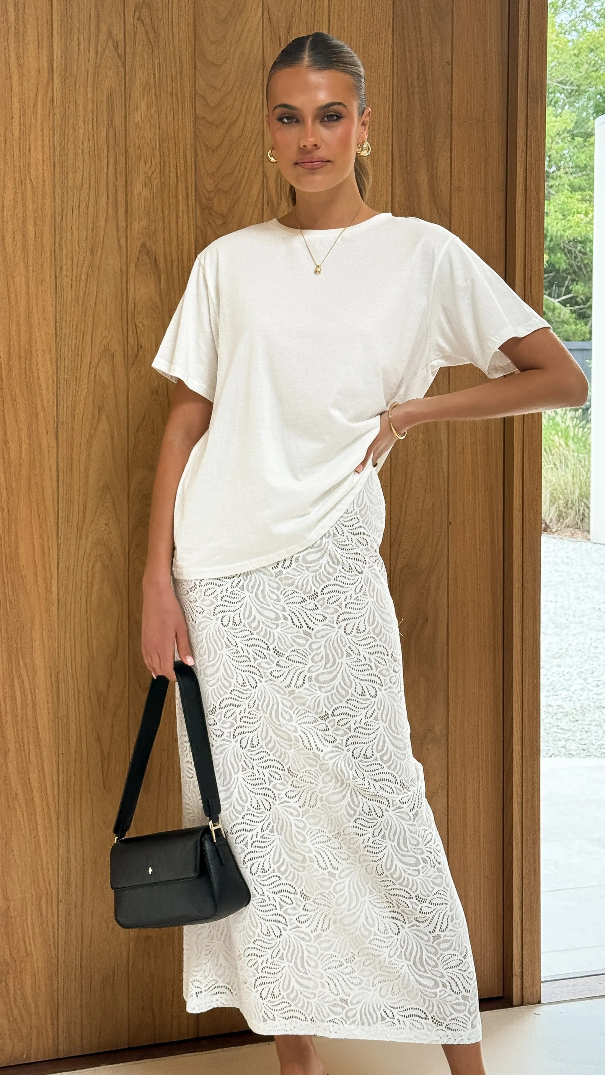 Louisa Lace Maxi Skirt - White sold by Billy J product image thumbnail 5