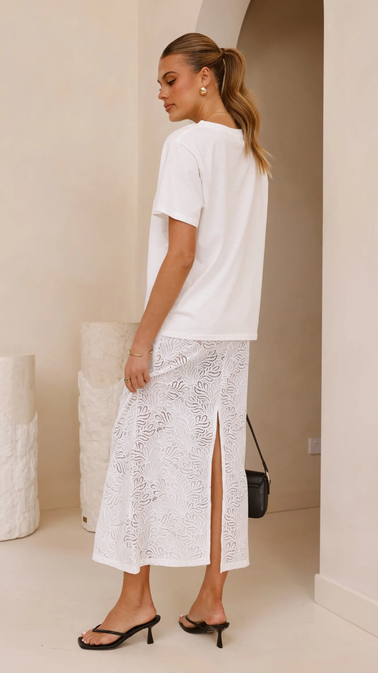 Louisa Lace Maxi Skirt - White sold by Billy J product image thumbnail 3