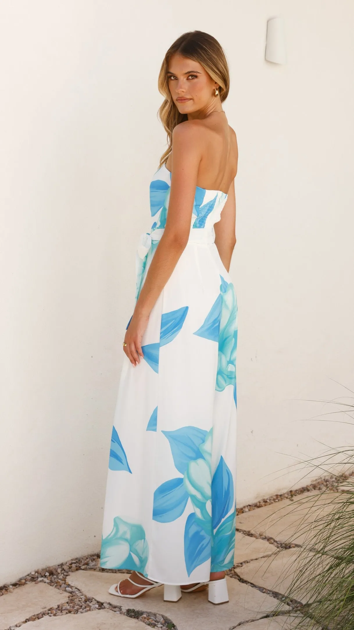 Maisy Strapless Jumpsuit - Blue Teal sold by Billy J product image thumbnail 2