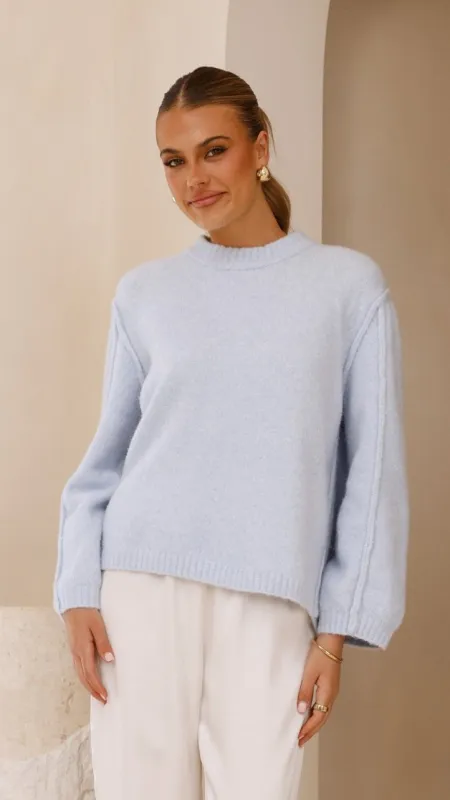 Ally Knit Sweater - Blue sold by Billy J