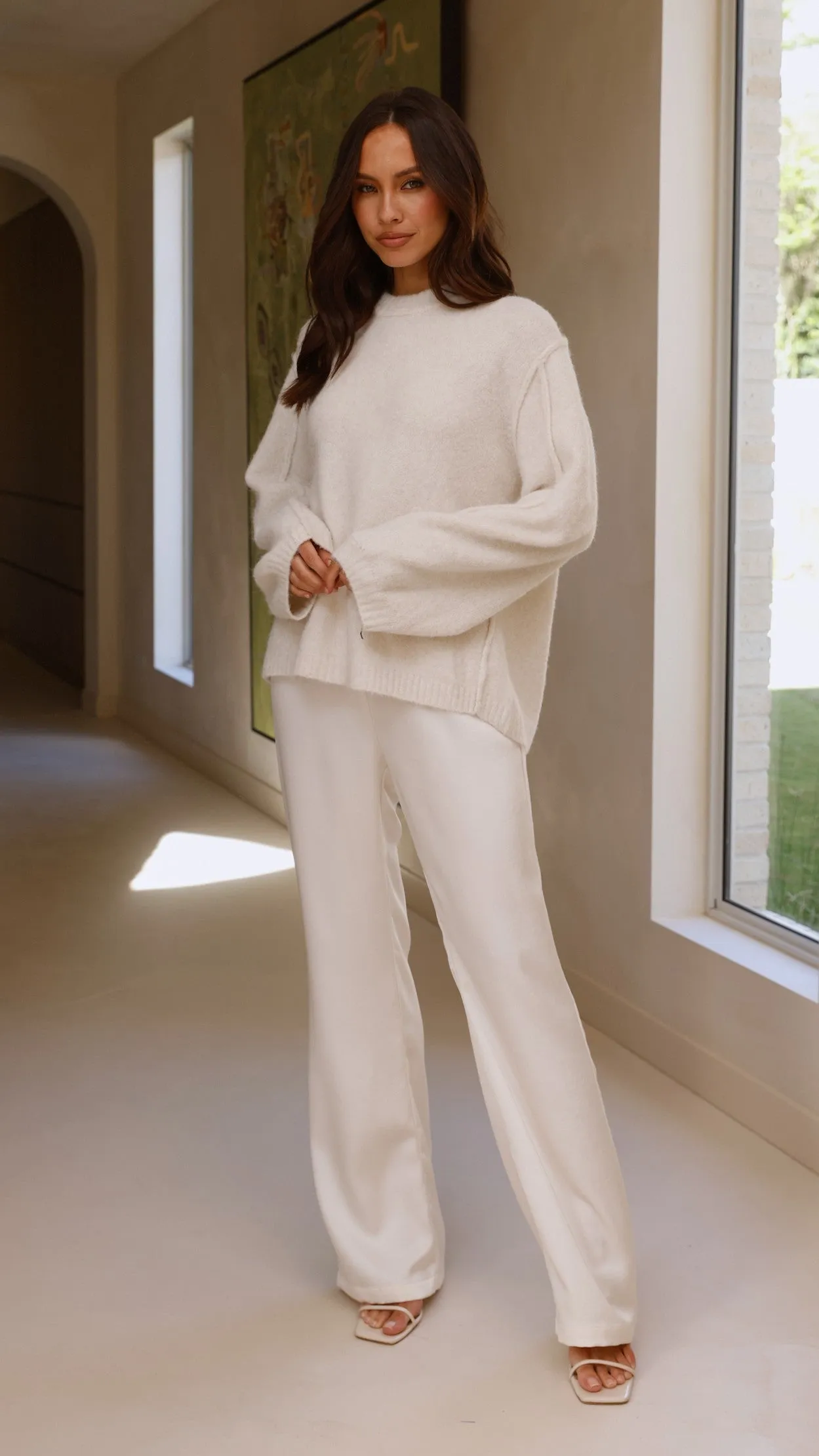 Ally Knit Sweater - Cream sold by Billy J