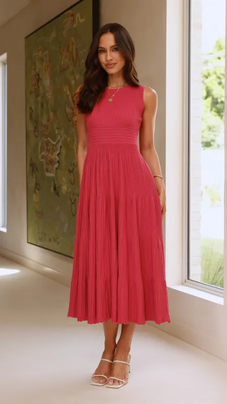 Kaida Midi Dress - Berry sold by Billy J