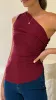 Cynthia One Shoulder Top - Wine sold by Billy J