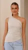 Cynthia One Shoulder Top - Stone sold by Billy J