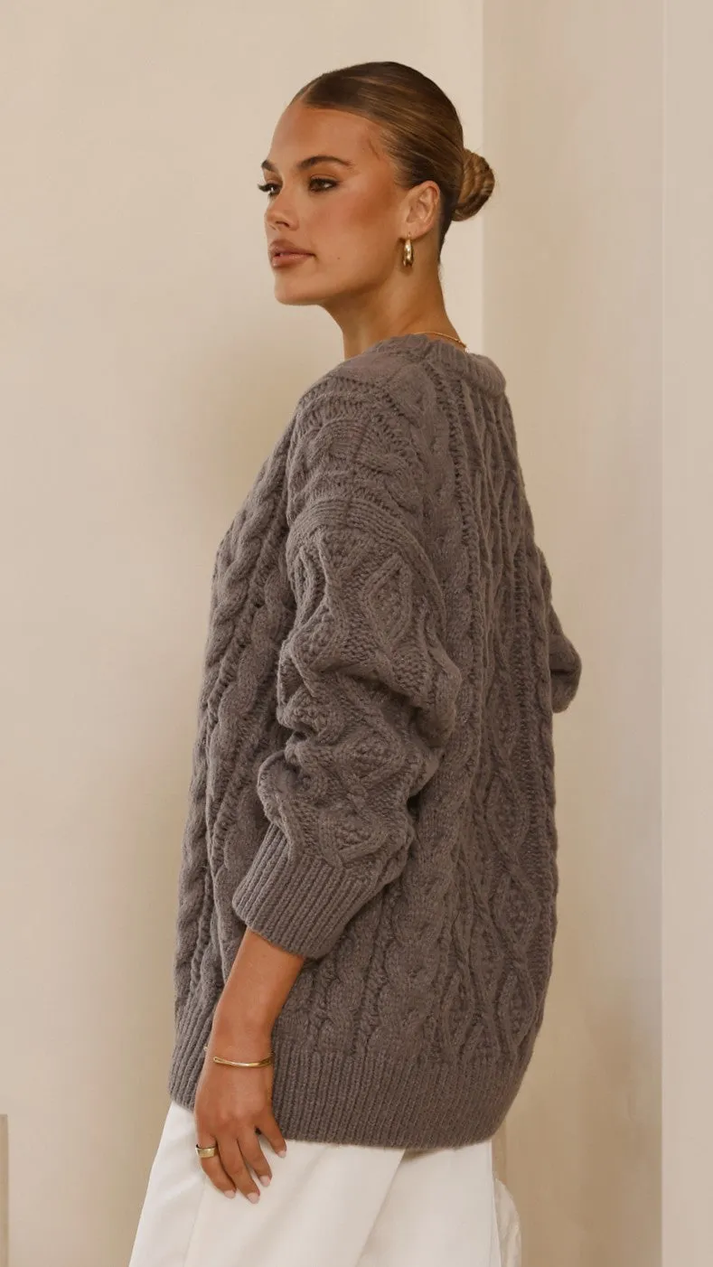 Valentina Knit Sweater - Grey sold by Billy J product image thumbnail 2