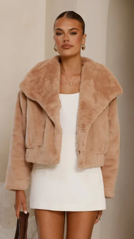 Tulum Crop Jacket - Camel sold by Billy J