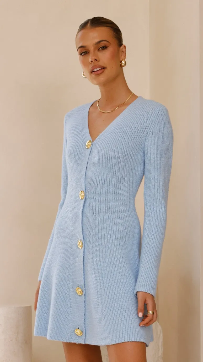 Catarina Long Sleeve Mini Dress - Blue sold by Billy J product image thumbnail 3