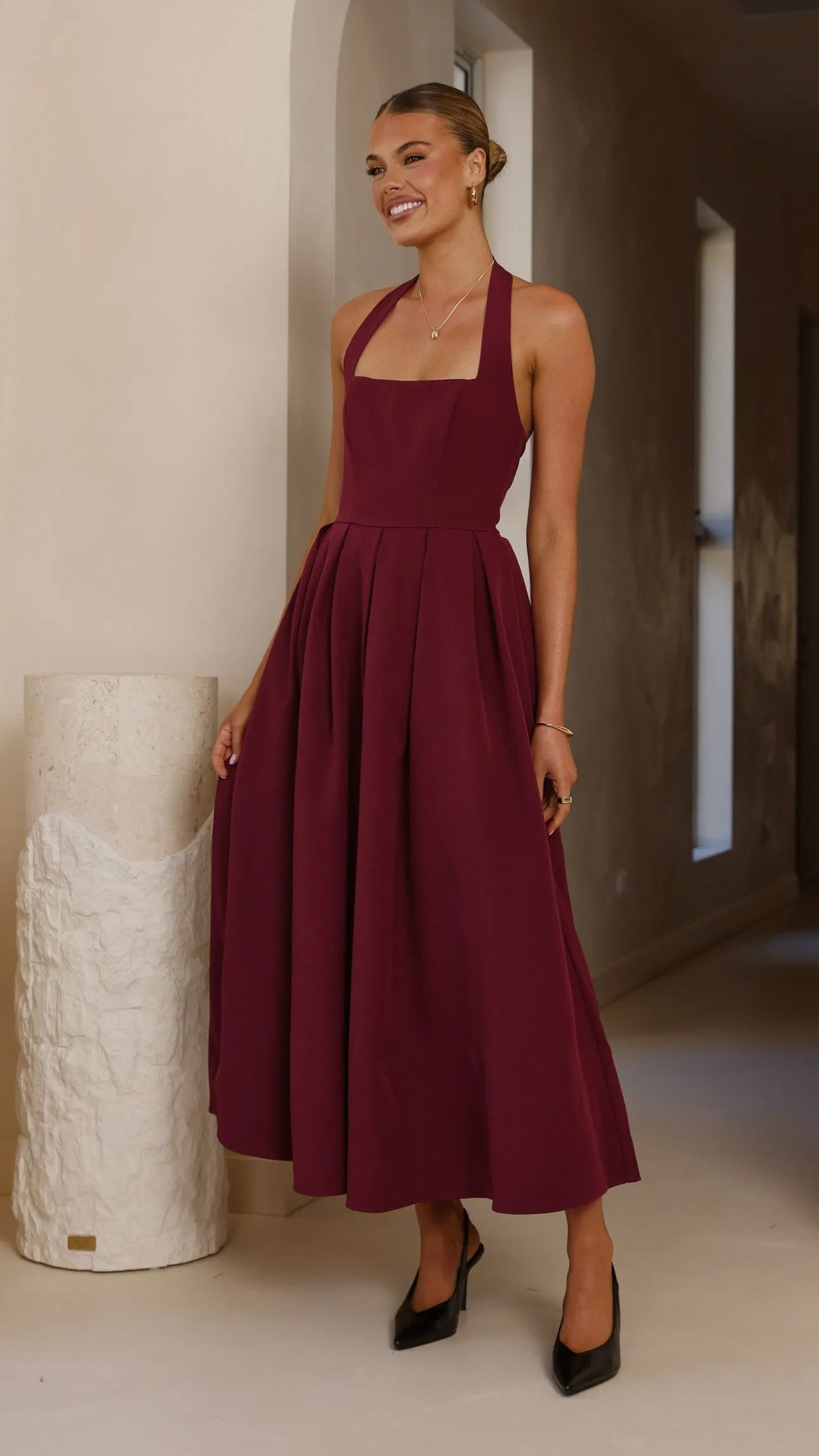 Kristen Maxi Dress - Wine sold by Billy J product image thumbnail 3