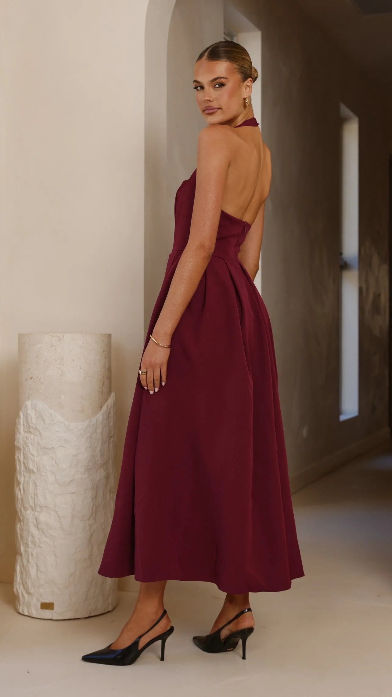 Kristen Maxi Dress - Wine sold by Billy J product image thumbnail 5