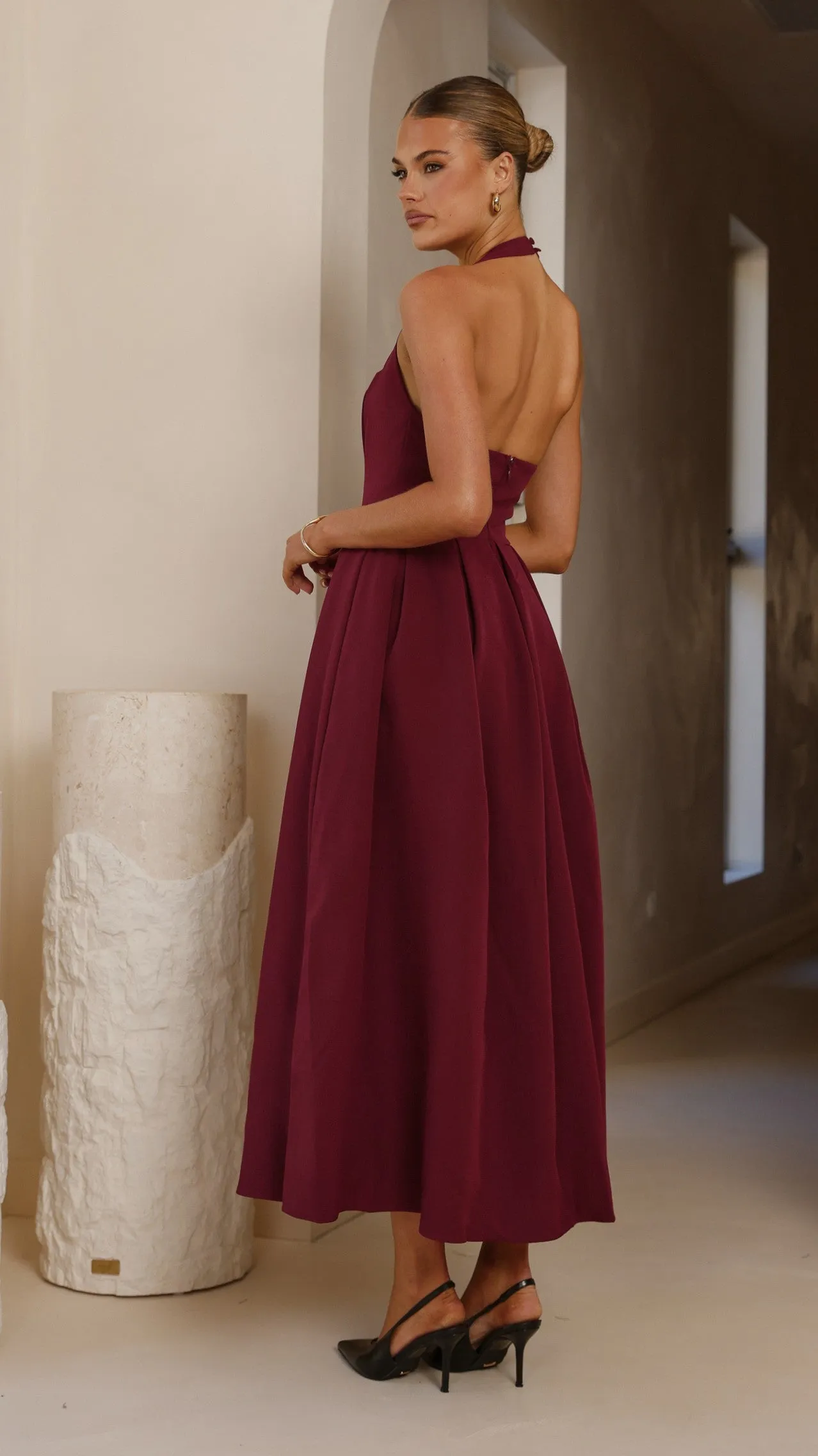 Kristen Maxi Dress - Wine sold by Billy J product image thumbnail 2