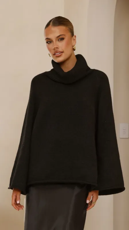 Jacques Knitted Jumper - Black sold by Billy J