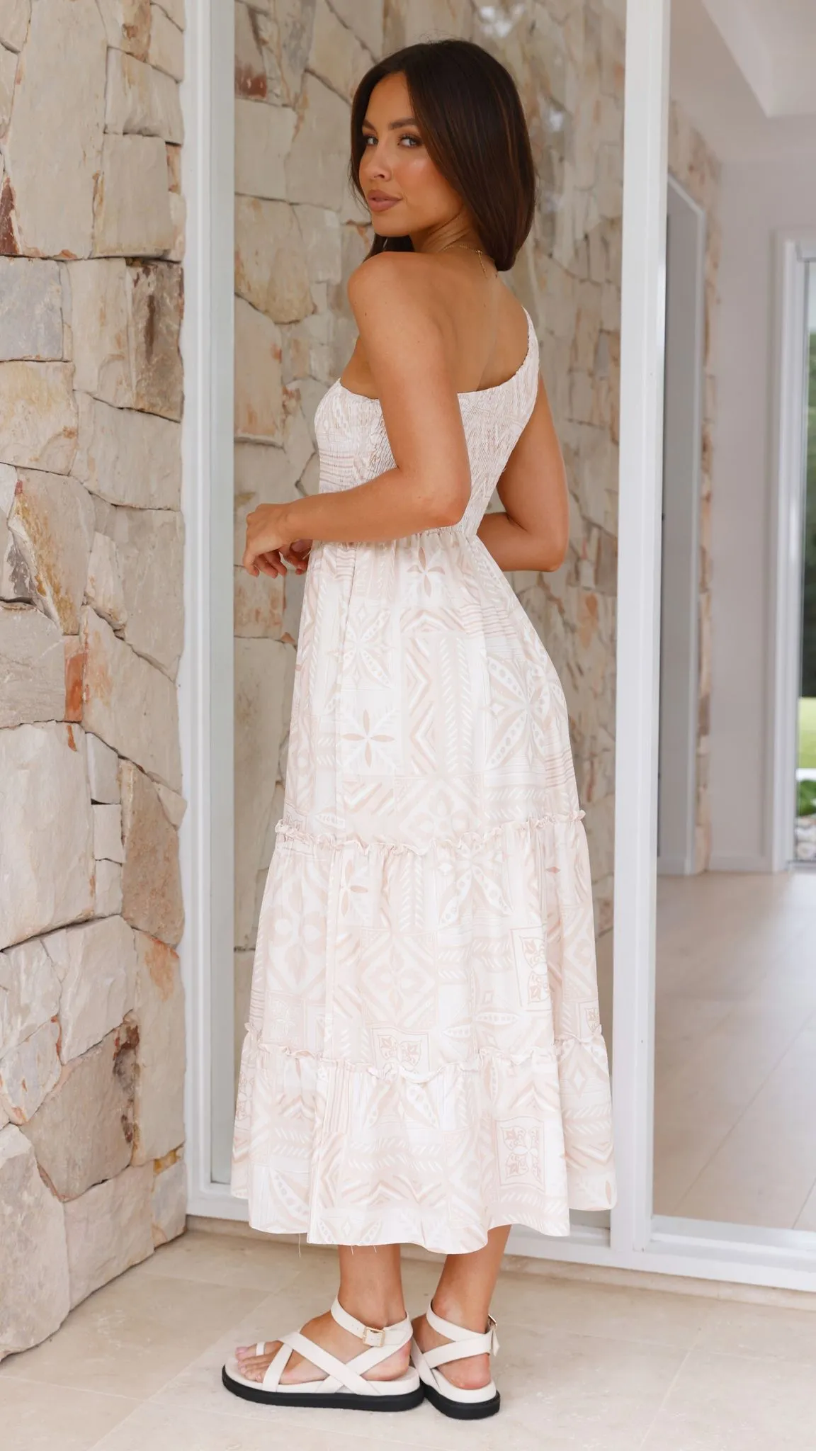 Alanna Midi Dress - Beige Summer sold by Billy J product image thumbnail 2