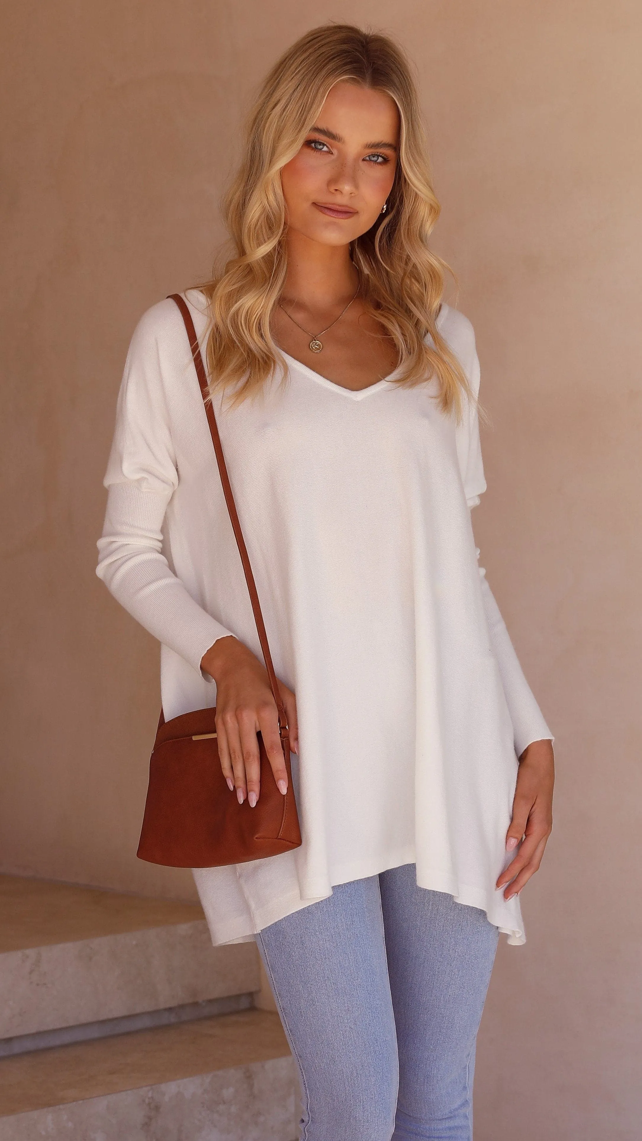 Amalia Knit Top - White sold by Billy J product image thumbnail 5