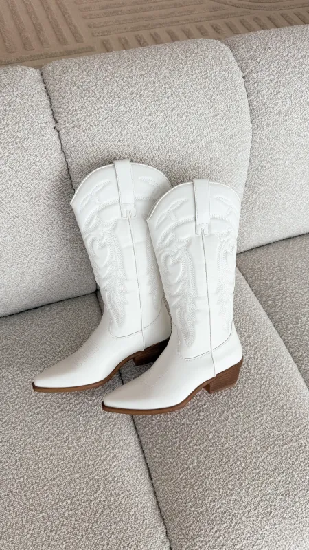 Ottilie Boots - White sold by Billy J