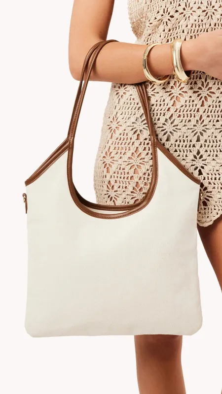 Isobel Shoulder Bag - Natural Linen sold by Billy J