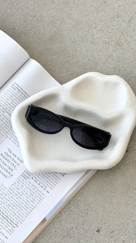 The Kasia Sunglasses - Black / Black sold by Billy J