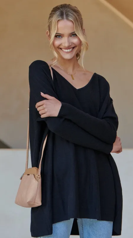 Amalia Knit Top - Black sold by Billy J