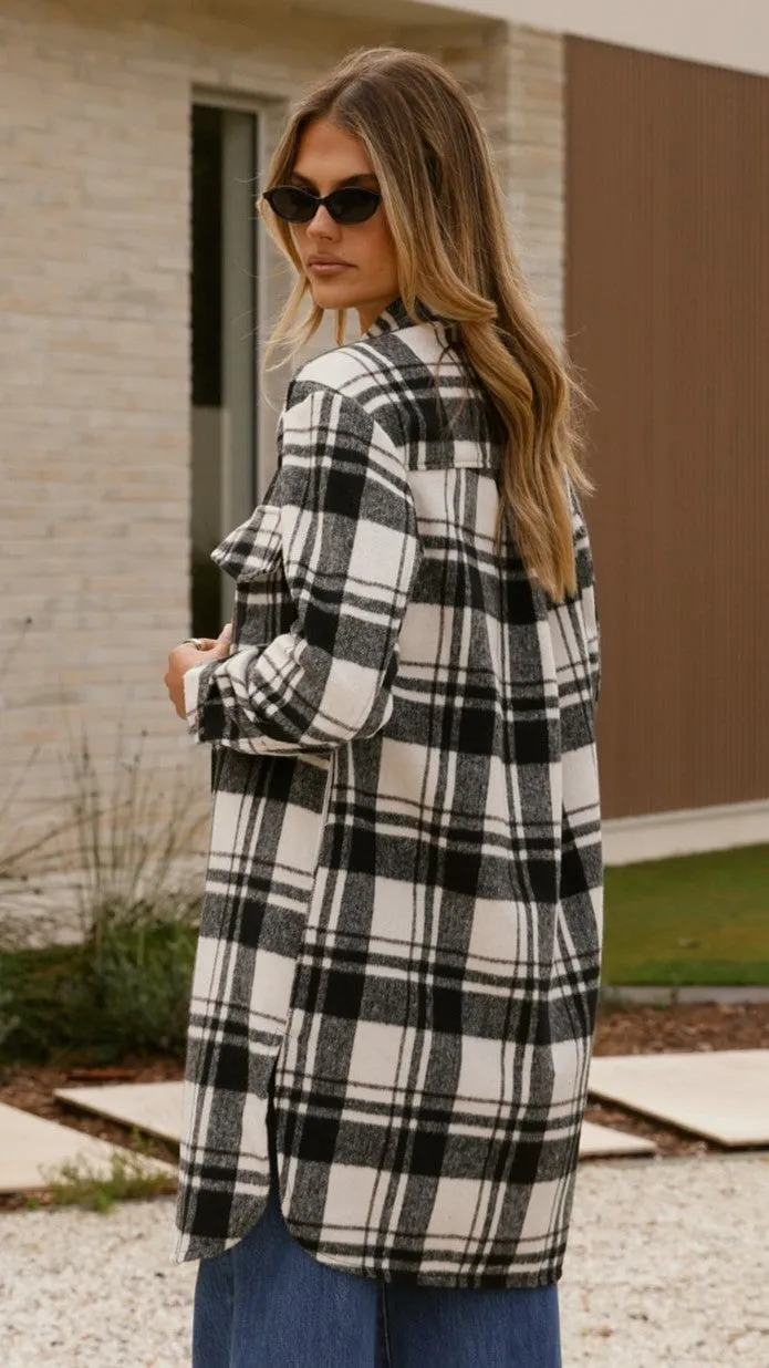 Saskia Jacket - Black/Cream Check sold by Billy J product image thumbnail 2