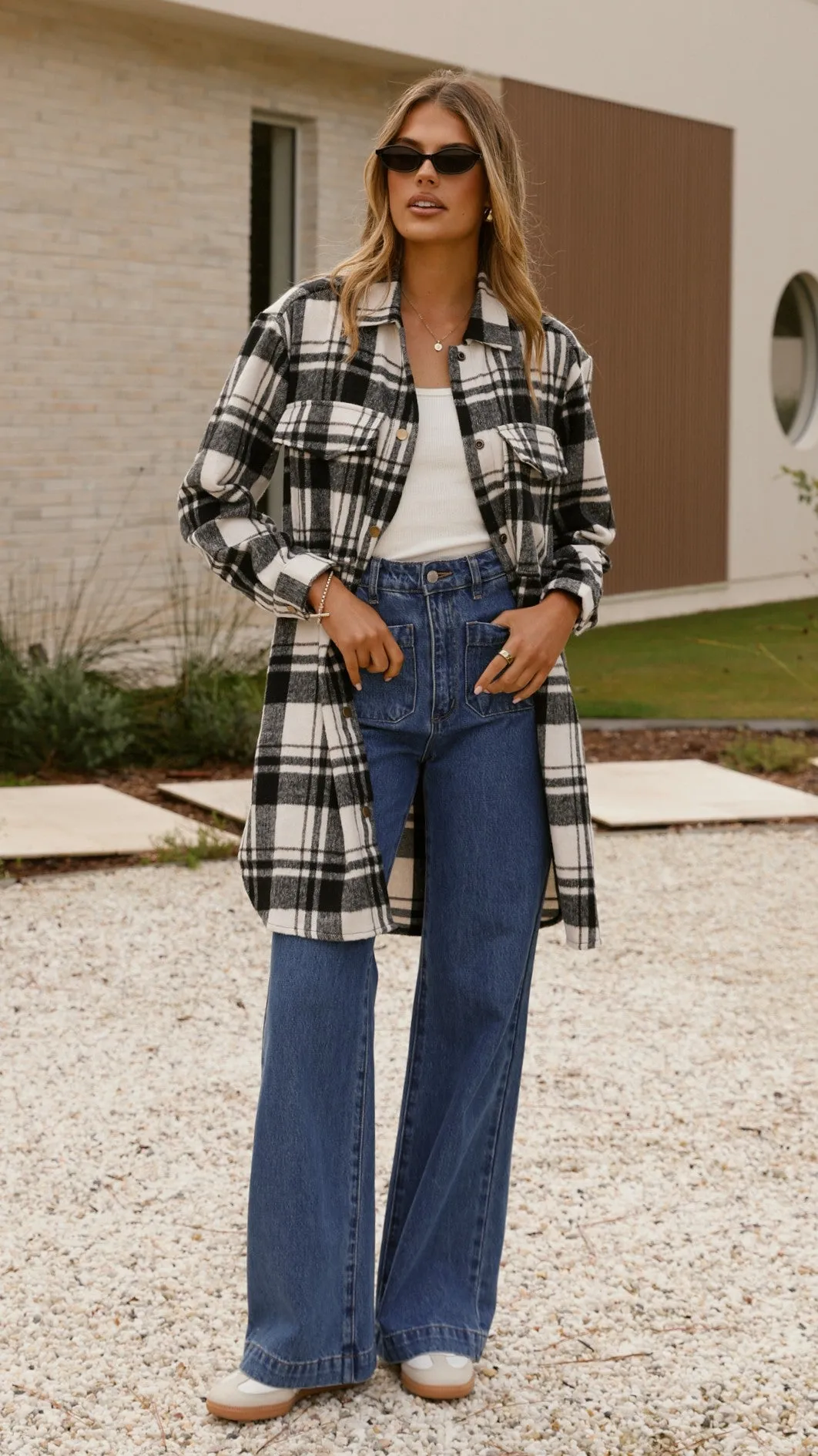 Saskia Jacket - Black/Cream Check sold by Billy J product image thumbnail 3
