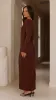 Cyra Long Sleeve Maxi Dress - Chocolate sold by Billy J