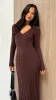 Cyra Long Sleeve Maxi Dress - Chocolate sold by Billy J