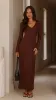 Cyra Long Sleeve Maxi Dress - Chocolate sold by Billy J