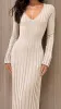 Cyra Long Sleeve Maxi Dress - Beige sold by Billy J