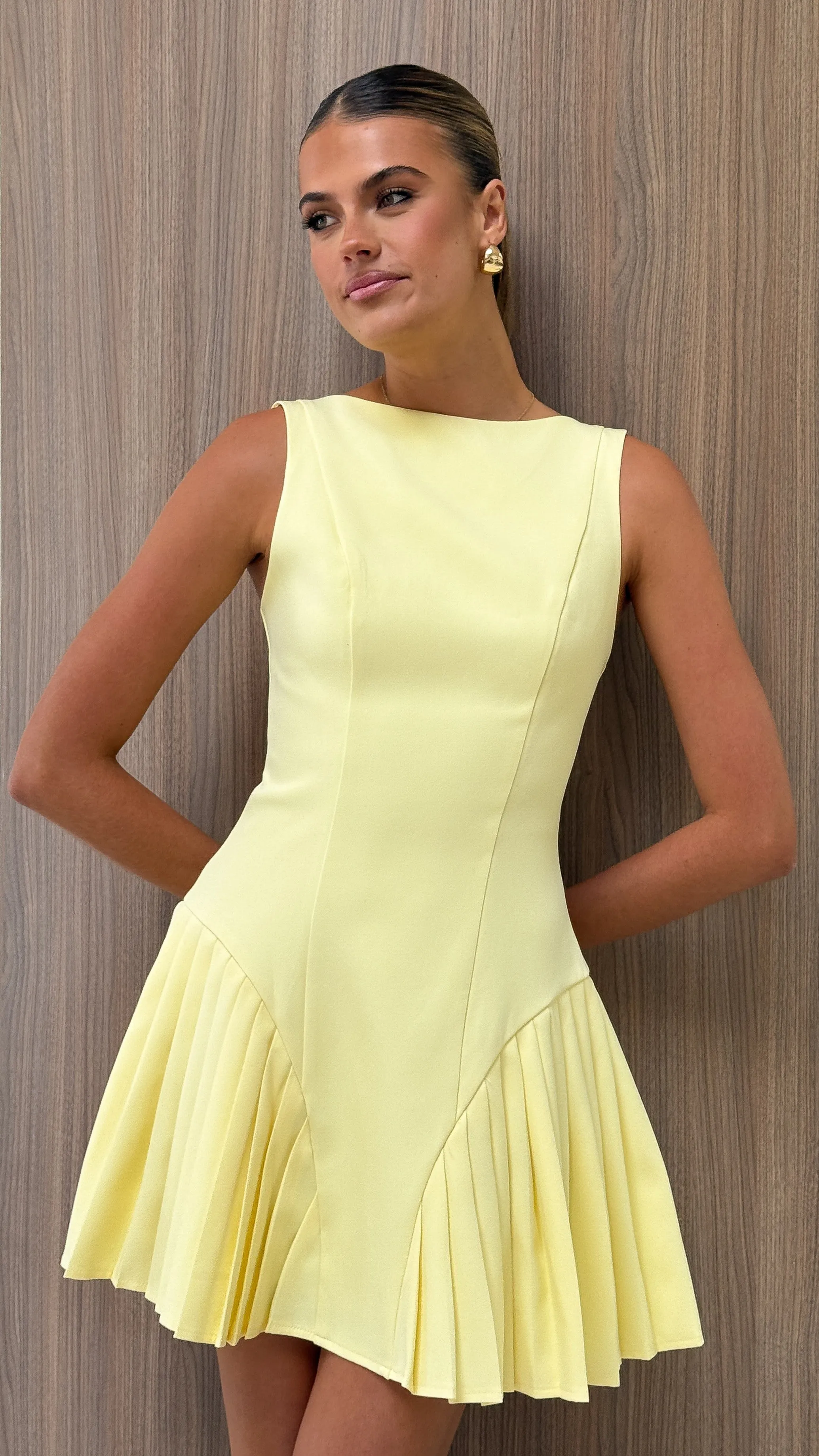 Yesim Mini Dress - Yellow sold by Billy J product image thumbnail 5
