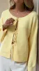 Hazina Tie Long Sleeve Knit Top - Yellow sold by Billy J